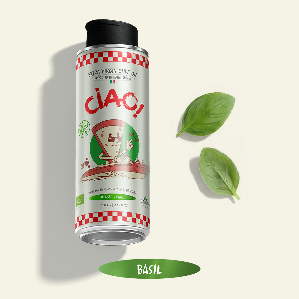 CIAO! Basil Infused Olive Oil – CIAO! The Organic Italian Extra